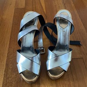 Fendi Silver Heels